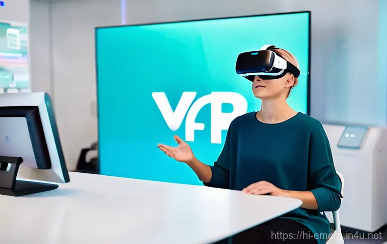 작업치료사의 치료 기술 발전 - **Image Prompt: Futuristic Occupational Therapy with Virtual Reality**
    "A brightly lit, modern o...