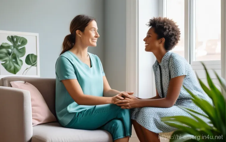 작업치료사의 치료 기술 발전 - **Image Prompt: Empowerment Through Adapted Daily Living**
    "A cozy, sun-drenched home garden. An...