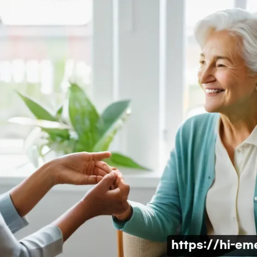 작업치료사의 환자 동기 유도 사례 - **Prompt:** A compassionate occupational therapist, a woman in her late 30s with a warm smile, is se...