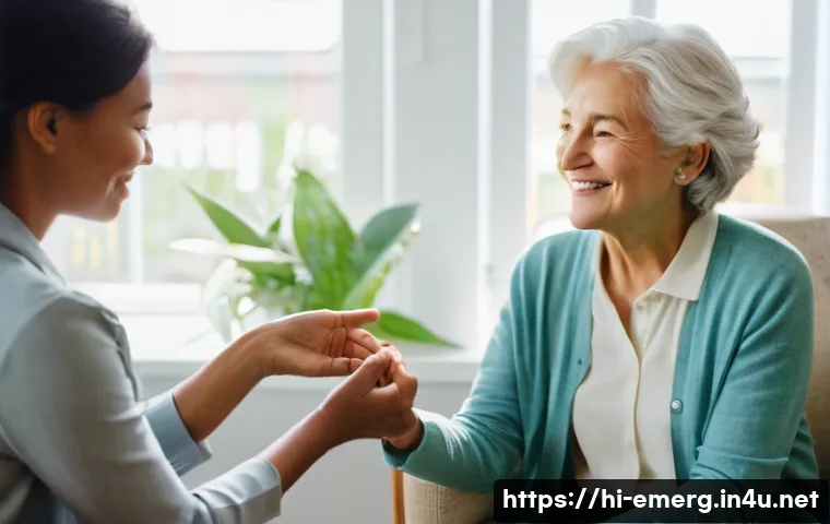 작업치료사의 환자 동기 유도 사례 - **Prompt:** A compassionate occupational therapist, a woman in her late 30s with a warm smile, is se...