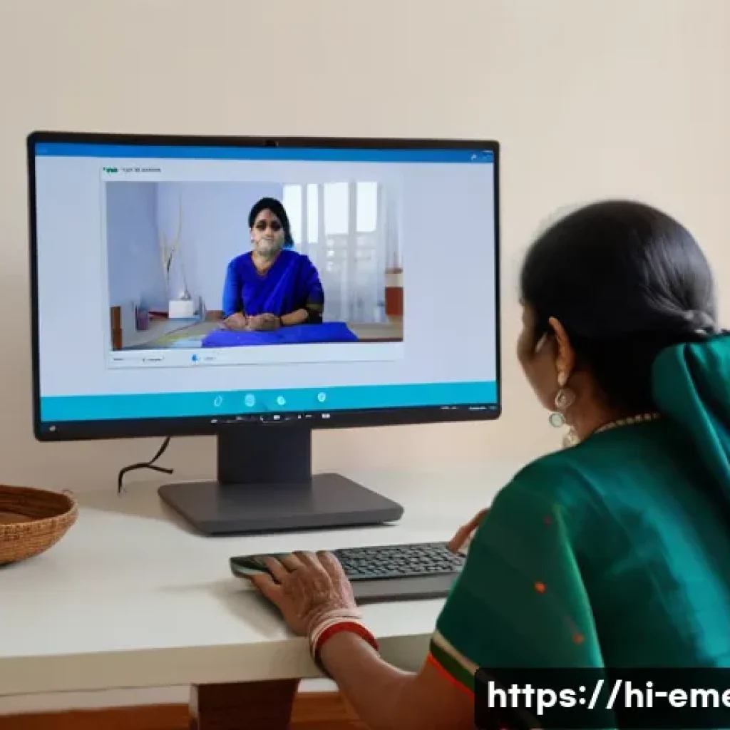 작업치료사와 관련된 정책 변화 - A professional occupational therapist conducting a telehealth session with a patient from a rural In...