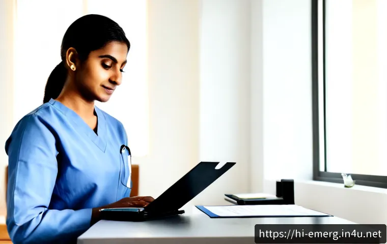 작업치료사의 자격증 관리 사례 - Photorealistic occupational therapist in a clean modern rehabilitation clinic, professionally organi...